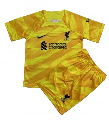 Liverpool Bramkarskie Koszulka Podstawowych Dziecięca 2023-24 Krótki Rękaw (+ Krótkie spodenki)